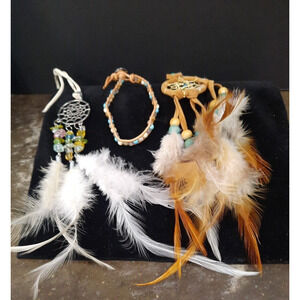 Victoria Emerson Southwestern style Bracelet w/ 2 Dreamcatchers Purse Jewelry